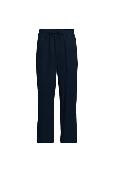 Lands' End Men's Tall Essential Pajama Pant In Blue