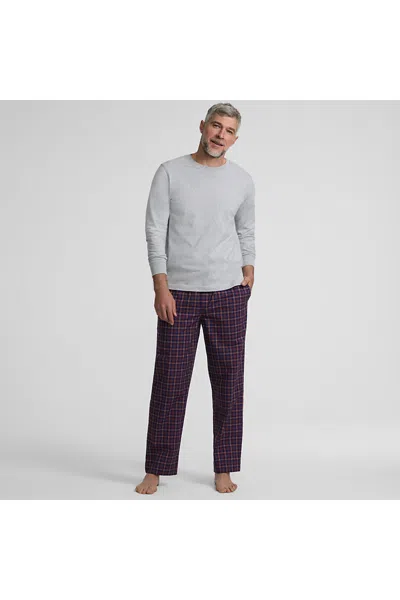 Lands' End Men's Tall Essential Pajama Pant In Red
