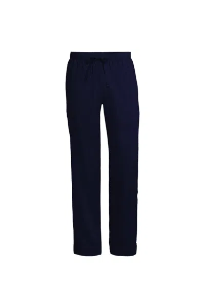 Lands' End Men's Tall Essential Pajama Pants In Blue