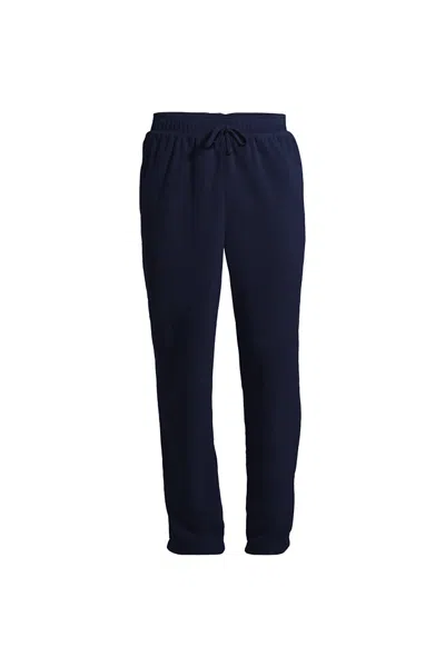 Lands' End Men's Tall Fleece Pajama Pant In Blue