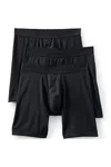 Lands' End Men's Tall Flex Performance Boxer Brief 3 Pack In Black