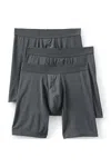 Lands' End Men's Big Flex Performance Boxer Brief 3 Pack In Gray