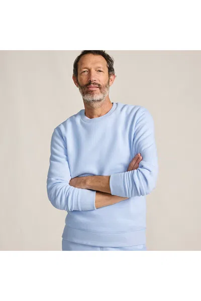 Lands' End Men's Tall Long Sleeve Serious Sweats Crew Sweatshirt In Blue