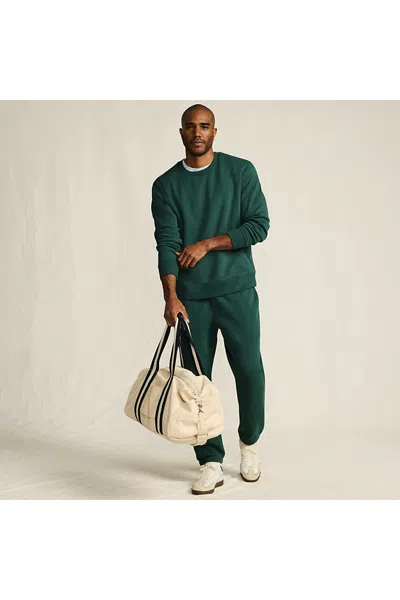 Lands' End Men's Tall Long Sleeve Serious Sweats Crew Sweatshirt In Green