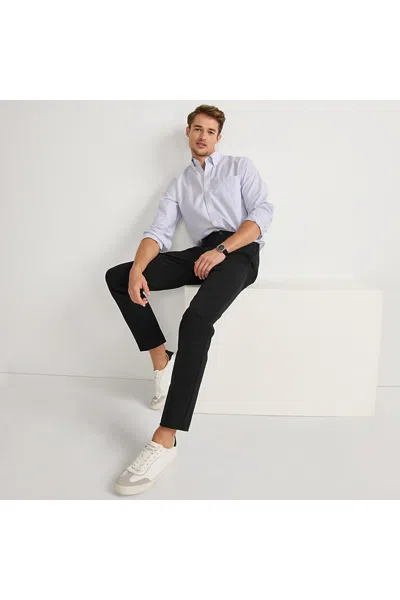 Lands' End Men's Tall No Iron Straight Fit Plain Front Chino Pant In Black
