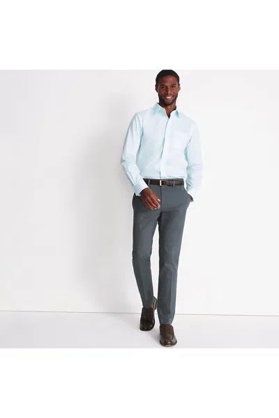 Lands' End Men's Tall No Iron Straight Fit Plain Front Chino Pant In Gray