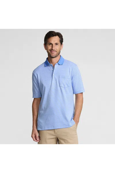 Lands' End Short Sleeve Cotton Supima Polo Shirt With Pocket In Multi