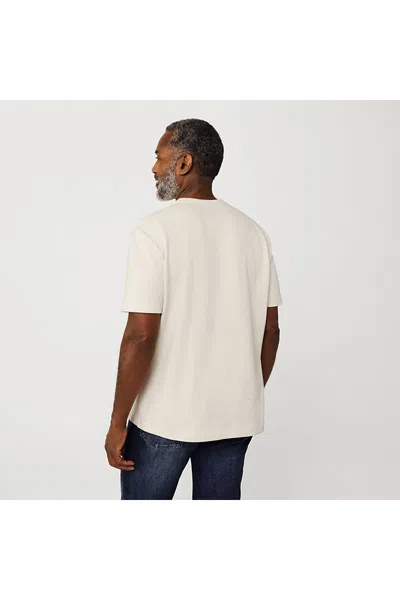 Lands' End Men's Tall Short Sleeve Relaxed Heavy Weight Tee In White