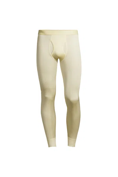 Lands' End Men's Tall Silk Long Underwear Pants In Ivory