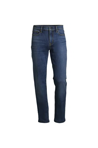Lands' End Men's Tall Slim Fit Stretch Jeans In Blue