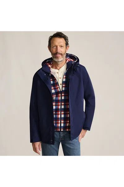 Lands' End Men's Tall Squall 3 In 1 Sherpa Lined Jacket In Blue