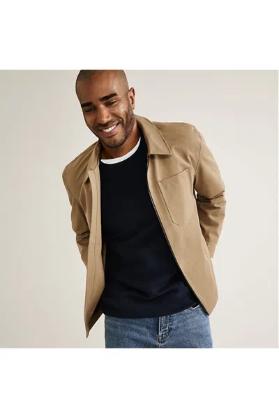 Lands' End Men's Tall Squall Mac Rain Jacket In Gold