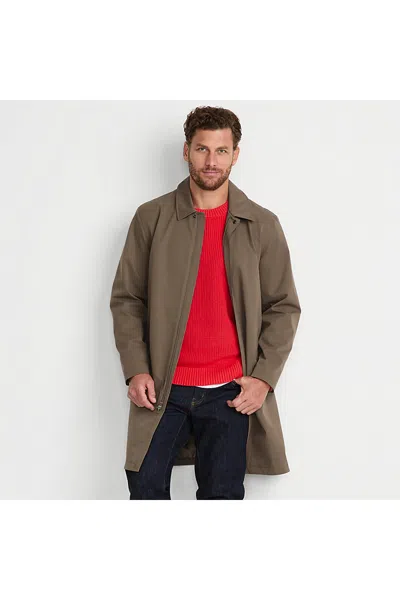 Lands' End Men's Tall Squall Mac Raincoat In Tan