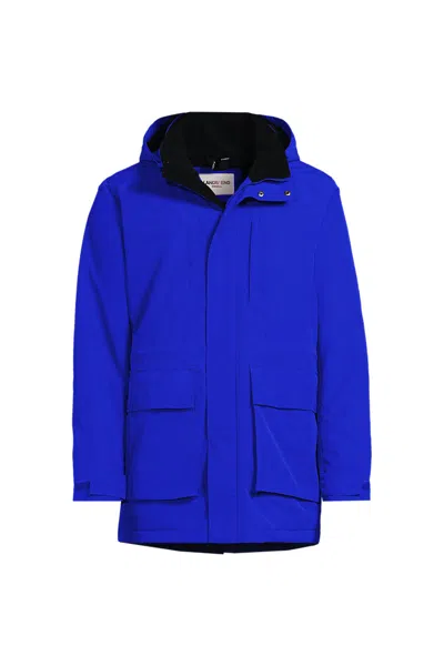 Lands' End Men's Tall Squall Waterproof Insulated Parka In Blue