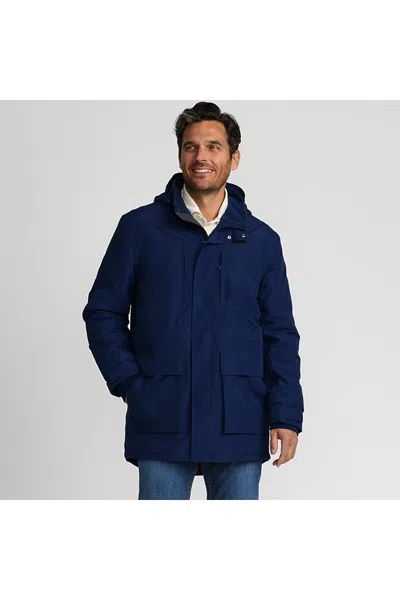 Lands' End Men's Tall Squall Waterproof Insulated Parka In Blue