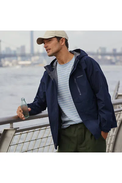 Lands' End Men's Tall Squall Waterproof Packable Shell Rain Jacket In Blue