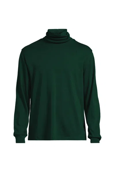 Lands' End Men's Tall Super-t Turtleneck In Green