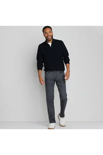 Lands' End Men's Tall Travel Kit Straight Fit 5 Pocket Pant In Gray