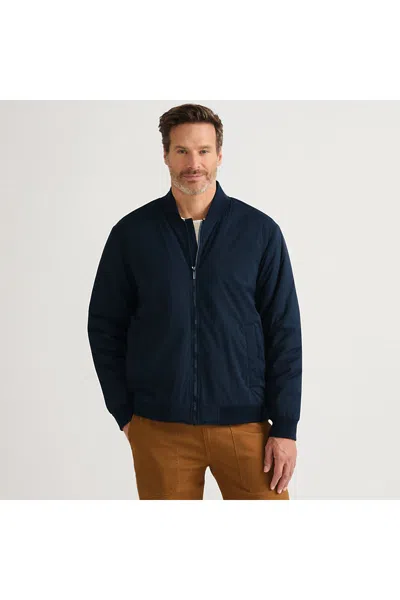 Lands' End Men's Tall Wanderfree Insulated Bomber Jacket In Blue