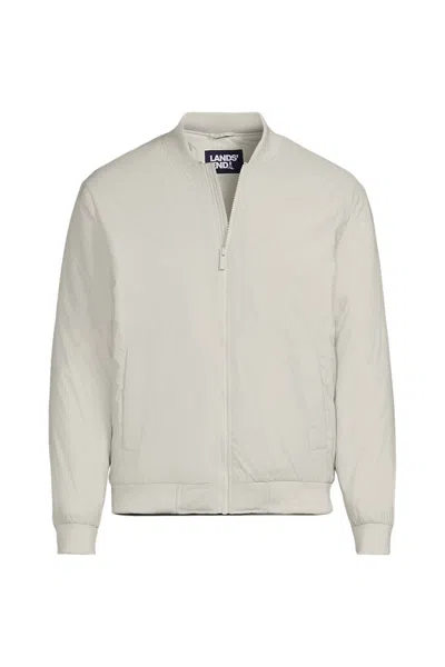 Lands' End Men's Tall Wanderfree Insulated Bomber Jacket In White