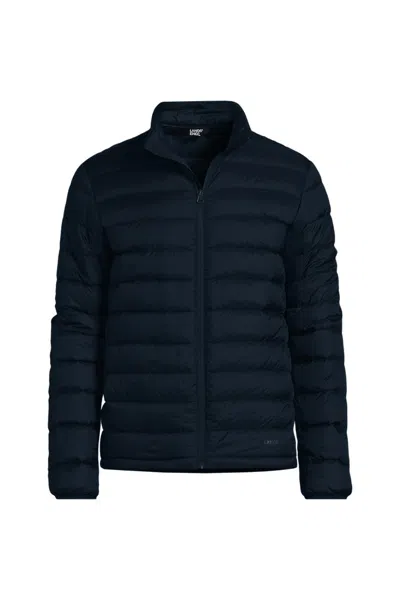 Lands' End Men's Wanderweight Packable Down Jacket In Blue