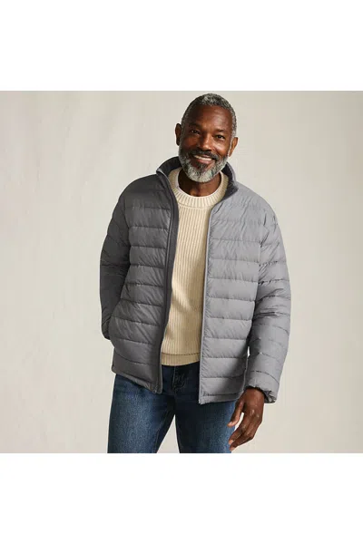Lands' End Men's Tall Wanderweight Packable Down Jacket In Gray