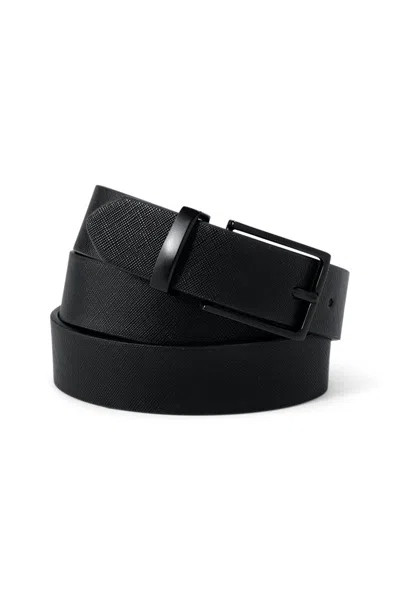 Lands' End Men's Texture Belt In Black
