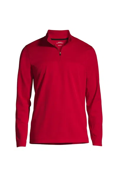 LANDS' END MEN'S TEXTURED QUARTER ZIP PULLOVER