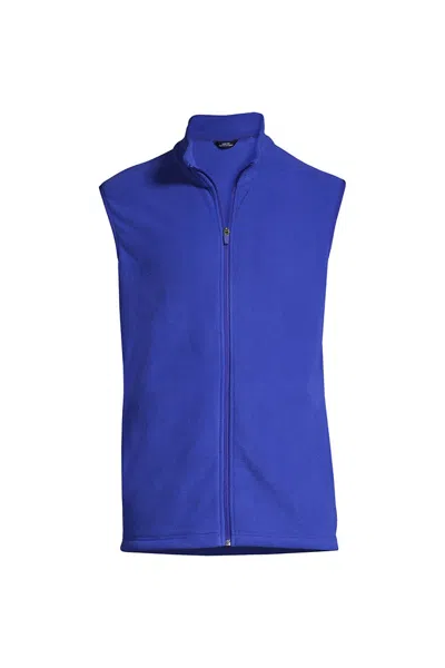 Lands' End Men's Thermacheck 100 Fleece Vest In Blue