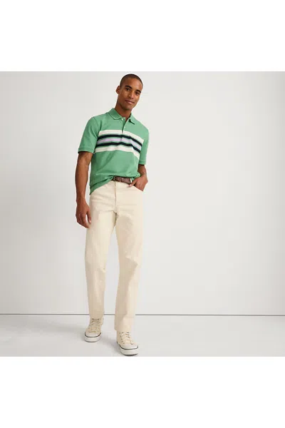 Lands' End Men's Traditional Fit Comfort Waist Stretch Jeans In White