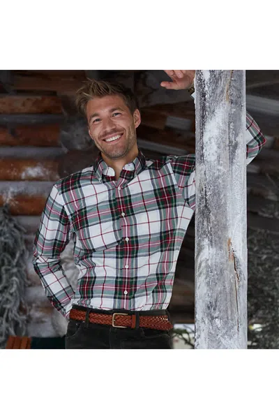 Lands' End Men's Traditional Fit No Iron Twill Shirt In Multi