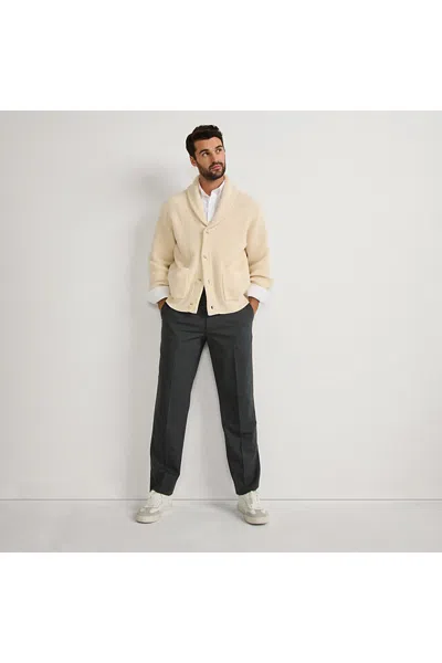 Lands' End Men's Traditional Fit Year'rounder Stretch Wool Dress Pants In White