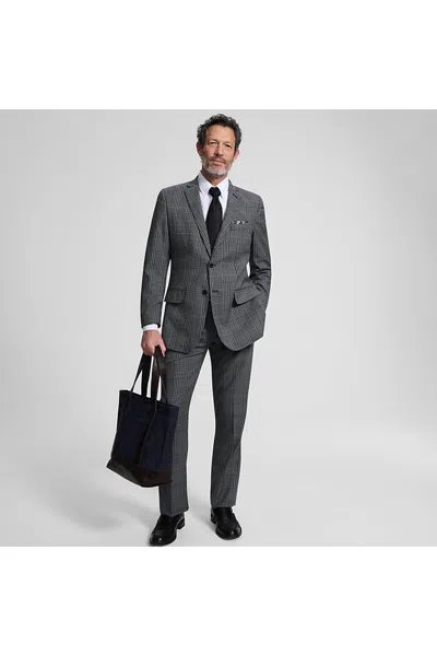Lands' End Men's Traditional Fit Year'rounder Stretch Wool Dress Pants In Gray