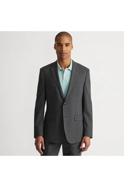 Lands' End Men's Traditional Fit Year'rounder Stretch Wool Suit Jacket In Gray
