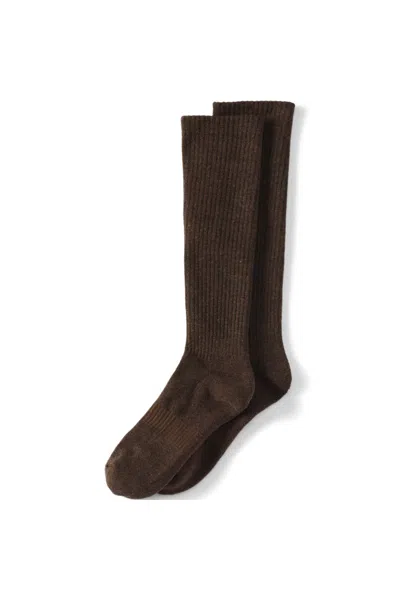 Lands' End Men's Travel Compression Socks In Brown