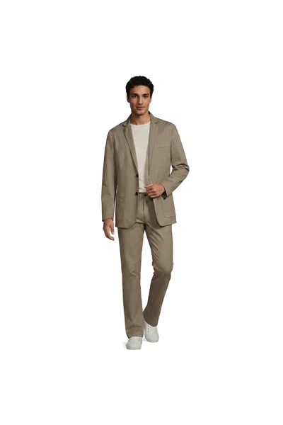 Lands' End Men's Travel Kit Chino Blazer In Brown
