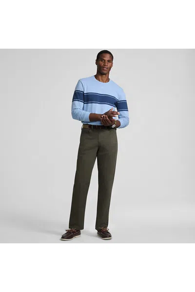 Lands' End Men's Travel Kit Comfort Waist Classic Straight Fit 5 Pocket Pant In Green