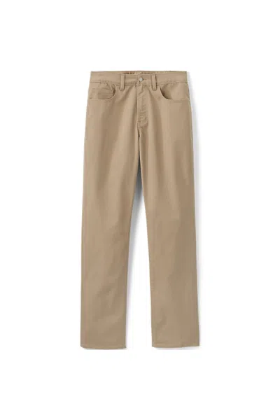 Lands' End Men's Travel Kit Comfort Waist Classic Straight Fit 5 Pocket Pant In Tan