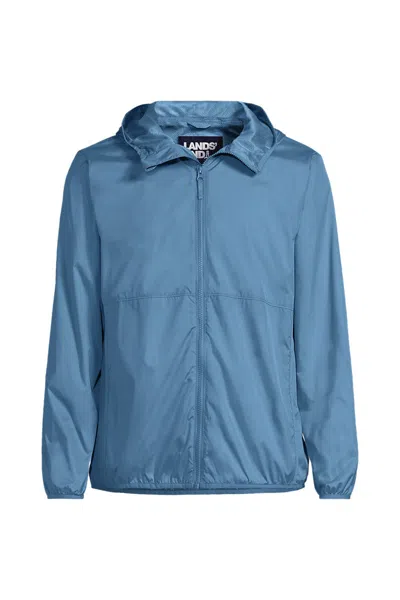 Lands' End Men's Upf 50 Windbreaker Jacket In Blue
