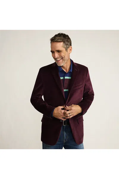Lands' End Men's Velvet Blazer In Purple