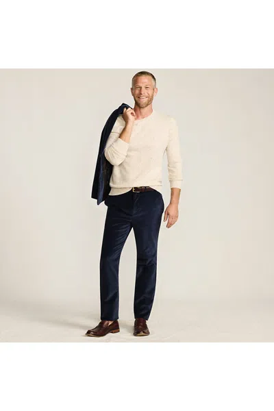 Lands' End Men's Velvet Dress Pants In Blue