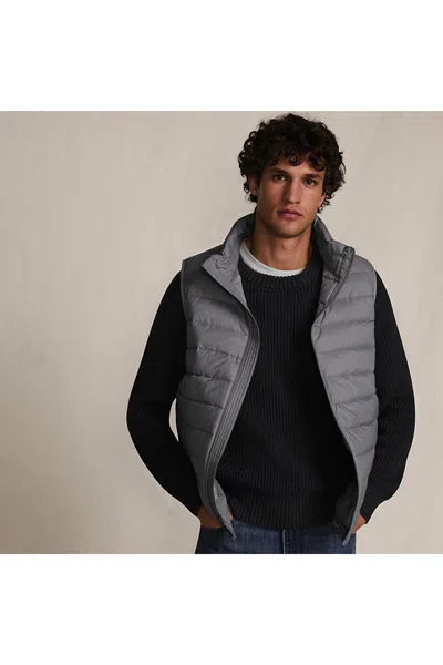 Lands' End Men's Wanderweight Packable Down Vest In Gray