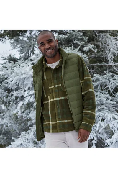 Lands' End Men's Wanderweight Packable Down Vest In Green