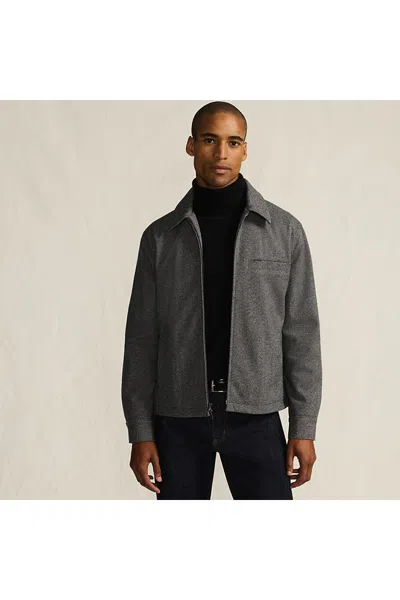 Lands' End Men's Zip Front Jacket In Gray