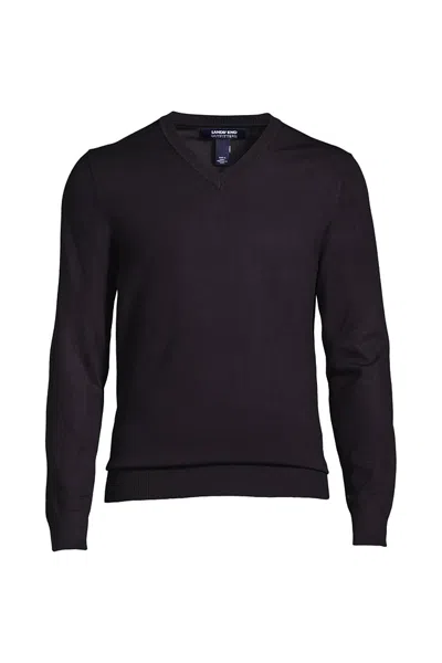 Lands' End Mens Big And Tall Performance Long Sleeve Vneck Pullover Sweater In Blue