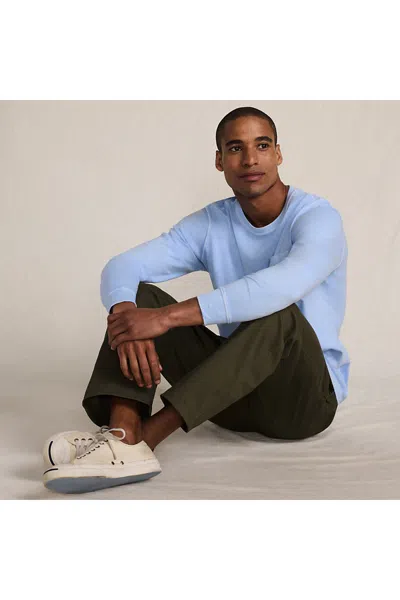 Lands' End Mens Long Sleeve Pocket Sun Faded Super-t Tee In Blue