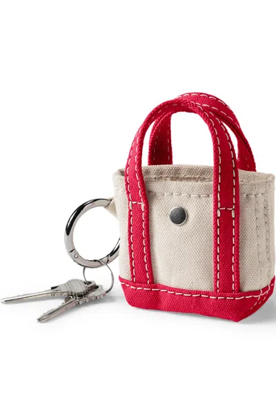 Lands' End Micro Canvas Tote Charm In Red