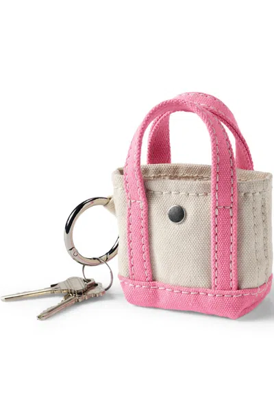 Lands' End Micro Canvas Tote Charm In Orange