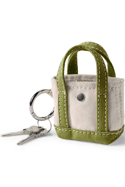 Lands' End Micro Canvas Tote Charm In White