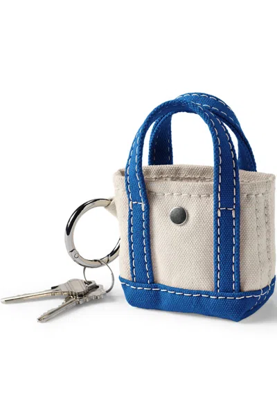 Lands' End Micro Canvas Tote Charm In White